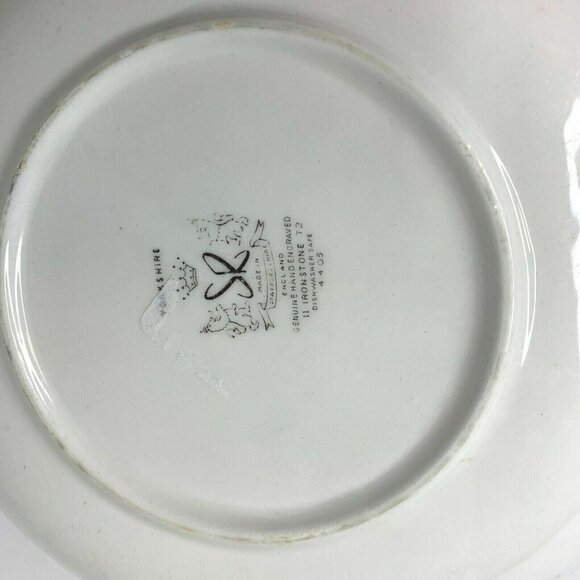 Staffordshire Brown Farm Scene Transferware Coupe Cereal Bowl Lot of 4 Colorful - Picture 3 of 3